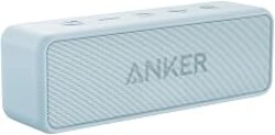 Anker soundcore 2 Portable Bluetooth Speaker, Stereo Sound, IPX7 | BassUp, 24H Playtime, Bluetooth 5, Wireless Speaker for Home, Outdoors, Travel-Baby Blue