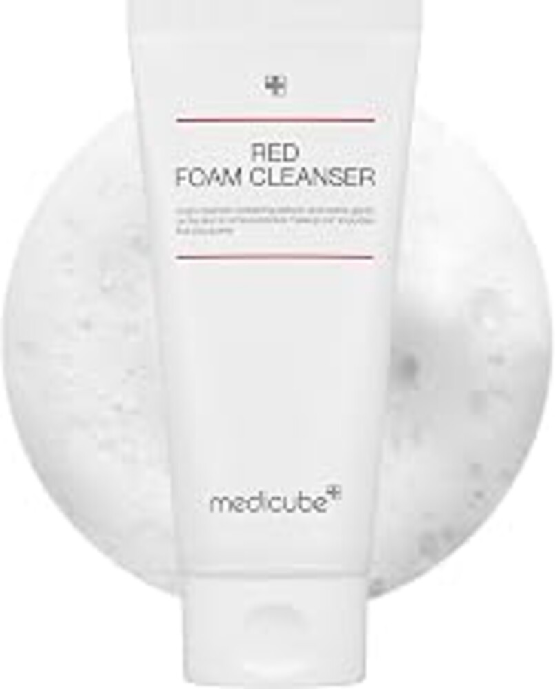 medicube Facial Cleanser Red Foam Cleanser, 4.05 oz | Daily Gentle Cleansing Foam for Sensitive & Troubled Skin - Deep Cleansing & Excess Sebum Control, Korean Skincare