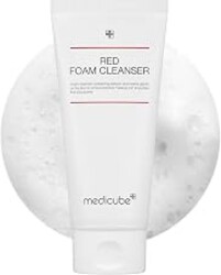 medicube Facial Cleanser Red Foam Cleanser, 4.05 oz | Daily Gentle Cleansing Foam for Sensitive & Troubled Skin - Deep Cleansing & Excess Sebum Control, Korean Skincare