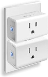 Kasa Smart Plug Ultra Mini 15A, Smart Home Wi-Fi Outlet Works with Alexa, Google Home, No Hub Required, UL Certified, 2.4G WiFi Only, 2 Count (Pack of 1)(EP10P2) , White