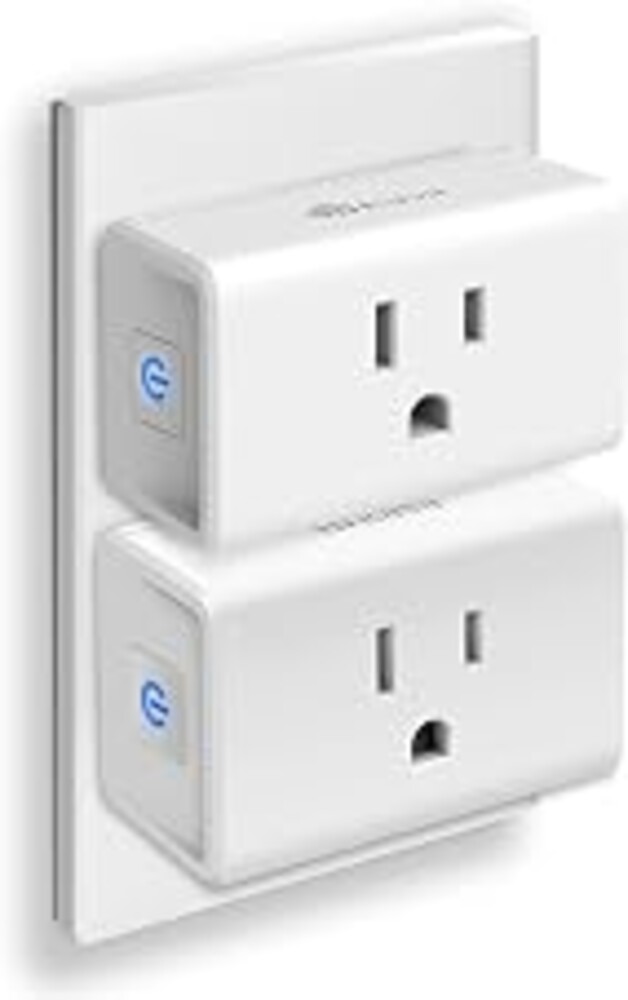 Kasa Smart Plug Ultra Mini 15A, Smart Home Wi-Fi Outlet Works with Alexa, Google Home, No Hub Required, UL Certified, 2.4G WiFi Only, 2 Count (Pack of 1)(EP10P2) , White