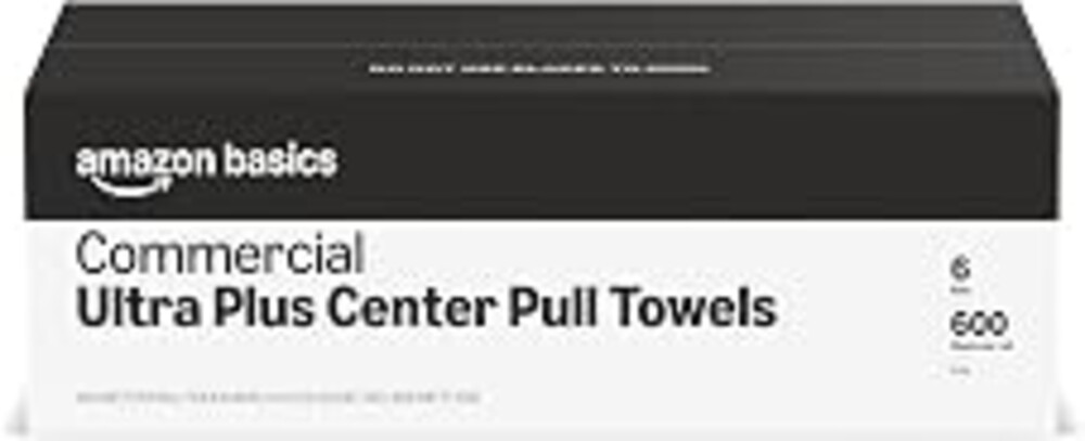 Amazon Basics 2-Ply White Centerpull Paper Towels | Bulk for Business | Compatible with Universal Dispensers | FSC Certified | 600 Towels per Roll (6 Rolls)(7.6 x 9 Sheet)(Previously AmazonCommercial)