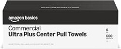 Amazon Basics 2-Ply White Centerpull Paper Towels | Bulk for Business | Compatible with Universal Dispensers | FSC Certified | 600 Towels per Roll (6 Rolls)(7.6 x 9 Sheet)(Previously AmazonCommercial)