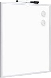 Amazon Basics Small Dry Erase Whiteboard, Magnetic Bulletin Board, with Marker and Magnets, 11"W x 14"H, Aluminum Frame