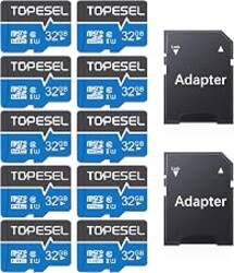 TOPESEL 10 Pack 32GB Micro SD Card Class 10 Micro SDHC Memory Card UHS-I, High Speed Flash TF Card for Camera, Smartphone/Dash Cam/Tablet/PC, C10, U1(32GB 10Pack)