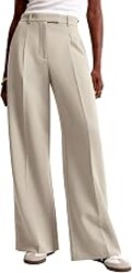 NIMIN Women Wide Leg Pants High Waisted Dressy Work Trousers Business Casual Palazzo Pants with Pockets