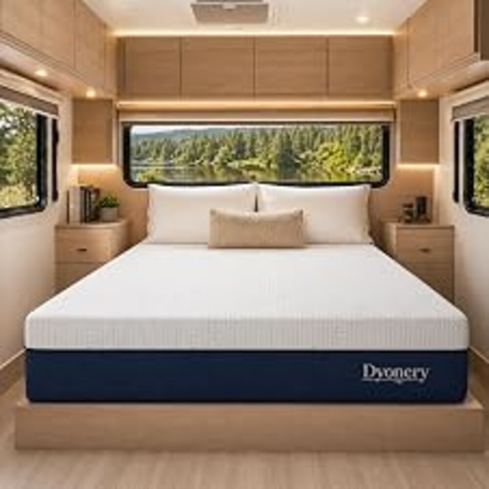 Dyonery RV Mattress Short Queen 12 Inch Gel Memory Foam Medium Support | Mattress in a Box, Cooling Sleep, Pressure Relief, Fiberglass Free, CertiPUR-US Certified Foam