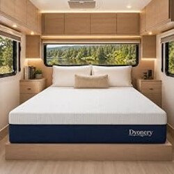 Dyonery RV Mattress Short Queen 12 Inch Gel Memory Foam Medium Support | Mattress in a Box, Cooling Sleep, Pressure Relief, Fiberglass Free, CertiPUR-US Certified Foam