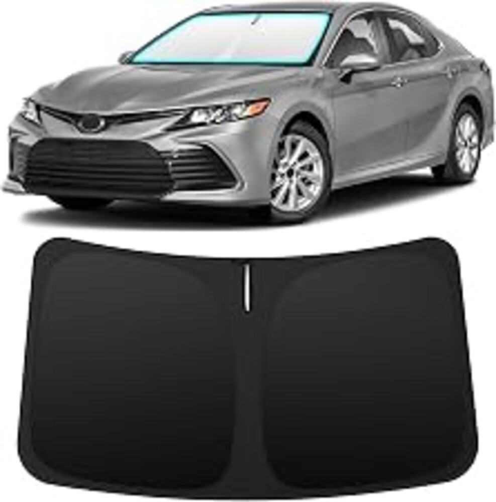 INSAUTO Custom Fit Windshield Sun Shade for Toyota Camry 2018-2024 | Foldable Front Window Sunshade Car Accessories, UV & Heat Reflector, Keeps Interior Cool, Includes Storage Bag