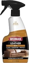 Weiman Leather Cleaner & Conditioner - Cleans, Restores & Protects Leather, UV Protection Prevent Cracking & Fading, Auto, Sofas, Shoes, Bags & All Finished Leather Surfaces, 1 Pack, 12 Fl Oz