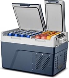 Feelfunn 12 Volt Refrigerator Car Fridge - 40QT(38L) Dual Zone Electric Cooler, Car Refrigerator -4℉~68℉, Portable Refrigerator 12/24V DC 100-240V AC, Portable Freezer for Travel Camping RV Home