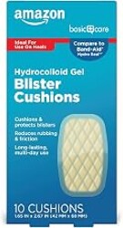 Amazon Basic Care Extreme Hydrocolloid Gel Blister Cushion Bandages, Self-Adhesive, Reduces Rubbing & Friction, Long-Lasting Multi-Day Use, 1.65 in x 2.67 in, 10 ct