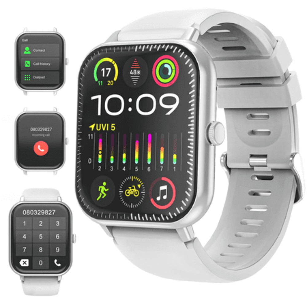 OWNTECH 1.83" Smart Watch, Bluetooth Answer/Make Calls/Message Reminder, 120+ Sports Modes, IP67 Waterproof Fitness Watches for Android and iPhone,Gray