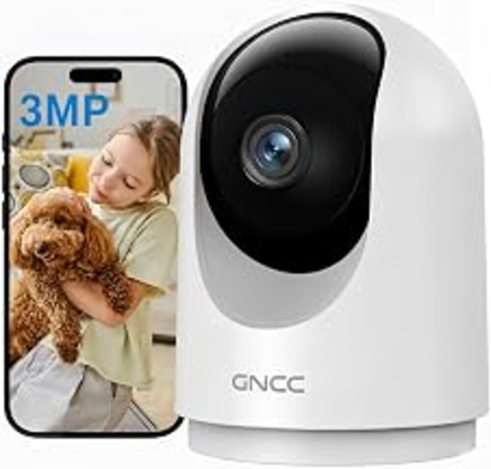 GNCC 2K Indoor Security Camera, Baby/Pet Camera with Phone App, 2.4G WiFi | Motion Detection, Baby/Pet Camera with Phone App, Night Vision, 2-Way Audio, TF/Cloud Storage, Works with Alexa & Google Home