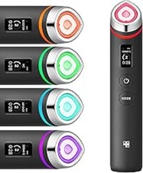 medicube Booster Pro | 6-in-1 Real Glass Glow Beauty Massager | for Clear, Radiant, Firmer-Looking Skin | Korean Skin Care | Black