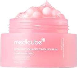medicube Capsule Cream with Salmon DNA PDRN Pink Collagen | Lightweight Moisturizing Cream with PDRN, Niacinamide for Uneven Skin Tone and Texture, Glow hydration | Korean Skincare, 1.94 oz