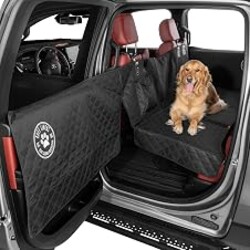 Ruff Liners Back Seat Extender for Dogs - As Seen on Shark Tank | Hard bottom adds 40% more space, holds up to 400 lbs, waterproof, machine-washable, heavy-duty Back Seat Cover for Dogs