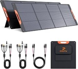 ZOUPW 440W (2x220W) N-Type 16BB Portable Solar Panel,25% High Efficiency Foldable Solar Charger for Jackery 1000 V2/Anker Solix/Ecoflow/Bluetti,IP67 Waterproof for RV Camping Emergency Power Supply
