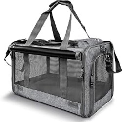 GAPZER Pet Carrier for Large Cats up to 20lbs Soft-Sided Privacy Protection | Pet Crate for Medium to Big Kitten Small Puppy Transport, Washable Dog Cloth Carry Bag Home Outdoor Car Travel, Vet Visits