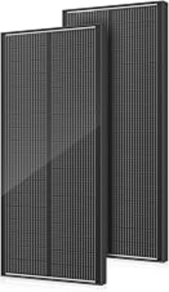 100W Solar Panel, 18BB N-Type 2Pcs 12V/24V 100 Watt Solar Panels | 25% High Efficiency Monocrystalline Solar Module, for RV, Boat, Marine, Trailer, Farm, Rooftop and Home Off-Grid System
