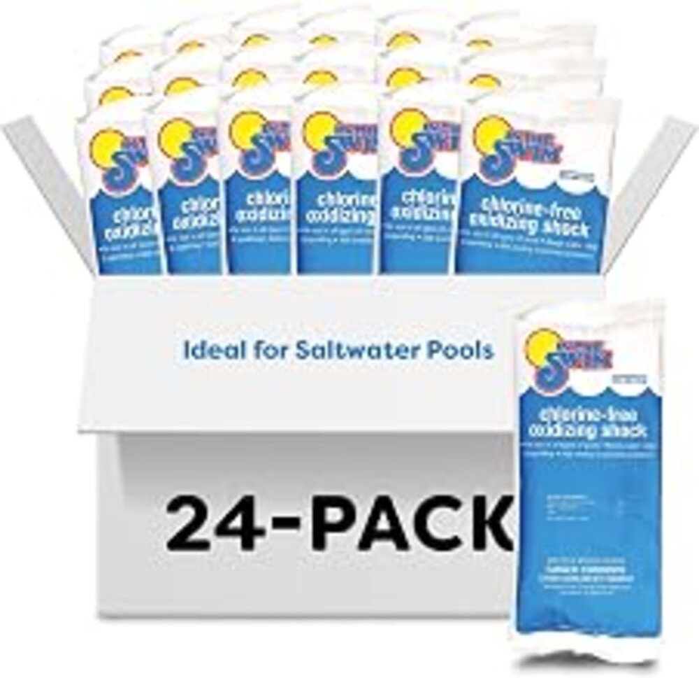 In The Swim Chlorine-Free Pool Shock - 24 x 1 Pound Bags | Quick Dissolving, Fast-Acting, Shock-Oxidizer for Swimming Pools, Spas, and Salt Chlorinated Pools Compatible