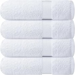 Infinitee Xclusives 100% Ring-Spun Cotton Bath Towels for Bathroom - Pack 4 | Luxury Super Soft, Absorbent & Quick-Drying |27x54 inches| Large Bathroom Towels Set |600 GSM| Gym, Shower, Spa & Hotel Use
