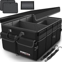 FORTEM Trunk Organizer For SUV Car Trunk Organizer, Foldable Storage, Car Accessories for Women Men, Collapsible Bag, 600D Oxford, Non Slip Bottom, Straps, Soft Cover (65L)