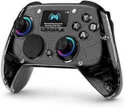 AOC PC Controller with Interactive Screen, Hall Effect Sticks & Triggers | for PC/Switch/Switch 2/PS4/iOS/Android/Steam Deck, BT/2.4G/Wired, Screen Setup,No-Drift Hall Joysticks, Macro,RGB, Up to 18H