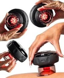 REVO The Original 4-in-1 Smart Cupping Therapy Massager, Red Light Therapy for Targeted Pain Relief, Knots, Aches, Muscle Soreness, Circulation & Tighter Skin, Portable Cupping Kit (Four Pack)