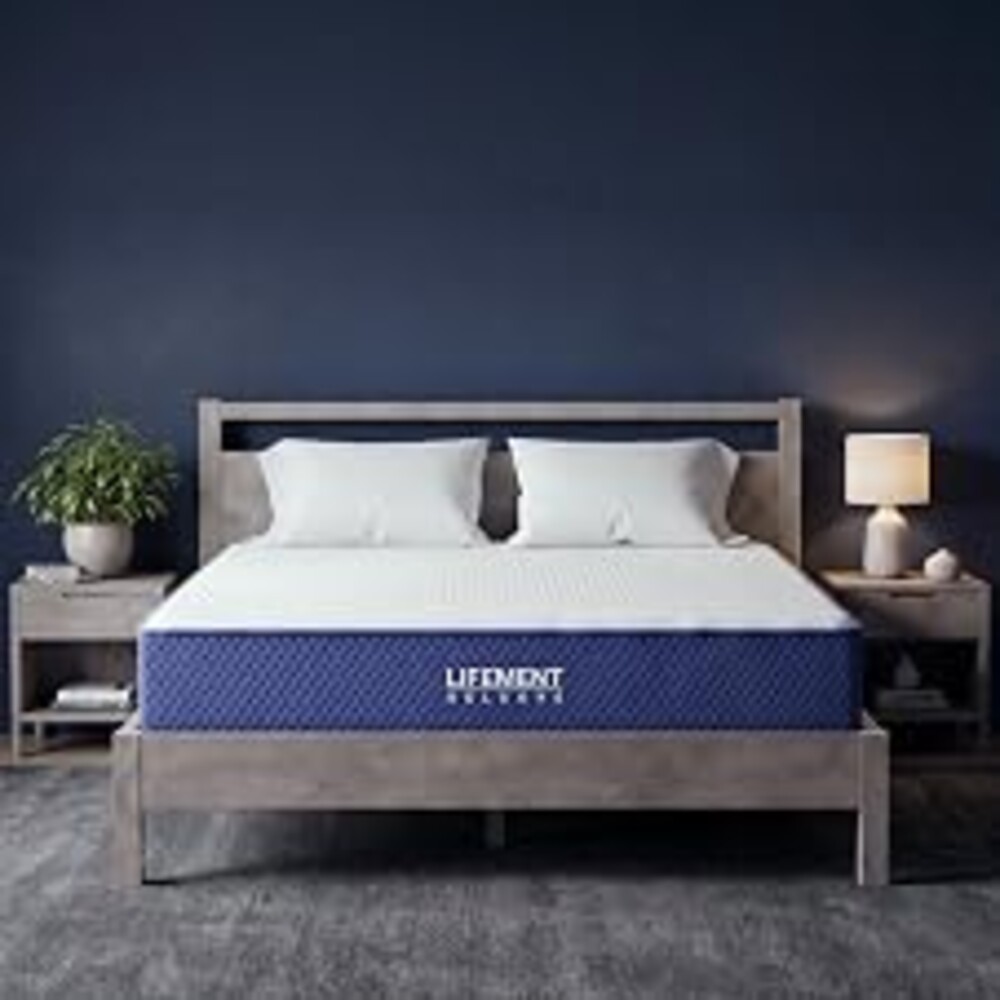 LIFEMENT Twin 10 Inch Gel Core Grid Mattress, Advanced Gel Core Grid, Medium Firm, Motion Isolation & Pressure Relief, CertiPUR-US Certified