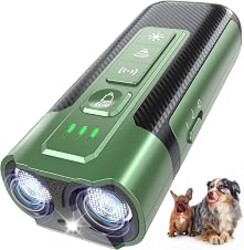 TUITUITA Dog Bark Deterrent Devices-Ultrasonic Anti Barking Device with 50ft Range, Rechargeable No Barking for Own or Neighbor's Dogs, Portable Safe for Pets/Humans, Green