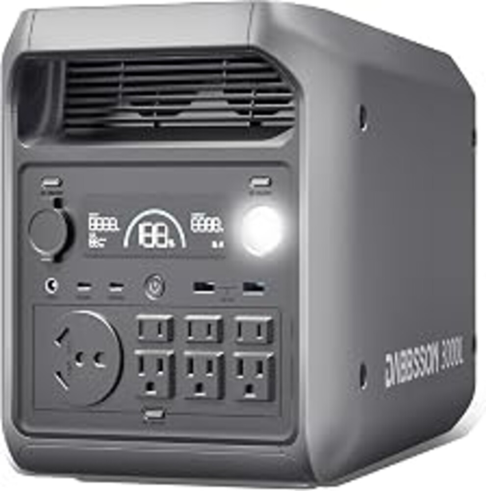 DABBSSON Portable Power Station 3000L, 3072Wh Semi-Solid LiFePO4 Battery, 3000W AC Output 6, 3600W Power Boost, Fast Charge, Solar Generator for Home Backup, Camping & RVs (Solar Panel Optional)