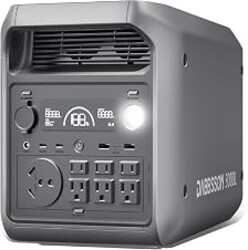 DABBSSON Portable Power Station 3000L, 3072Wh Semi-Solid LiFePO4 Battery, 3000W AC Output 6, 3600W Power Boost, Fast Charge, Solar Generator for Home Backup, Camping & RVs (Solar Panel Optional)