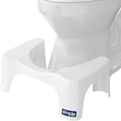 Squatty Potty Simple Curve Bathroom Toilet Stool 7" White | Squat Footrest Bathroom Stool for Improved Bowel Health and Natural Posture Lightweight with Sleek and Modern Design