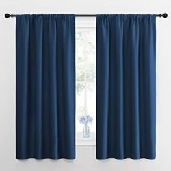 NICETOWN RV Blackout Curtains for Camper Windows, Moroccan Blue, 29" Wide by 50" Long, 2 PCs, Short Blackout Curtains & Drapes, Thermal Insulated Blackout Curtain Panels for Kids Room, Play Room