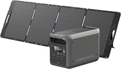 DABBSSON 2048Wh Solar Generator with 210W Solar Panel, Semi-Solid LiFePO4 Battery w/6 2200W AC Output, Compact&Lightweight, Recharge 80% in 1.5 Hr, 2000L Portable Power Station for Camping/Home/RV