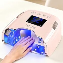 BOLASEN P30 Pro Cordless Rechargeable UV LED Nail Lamp for Gel Nails, Pink | 54W Nail Dryer with 15600mAh Battery, Spacious Interior, 4 Timer Modes & Metallic Reflector, 3X Fast Curing for Salon & Home