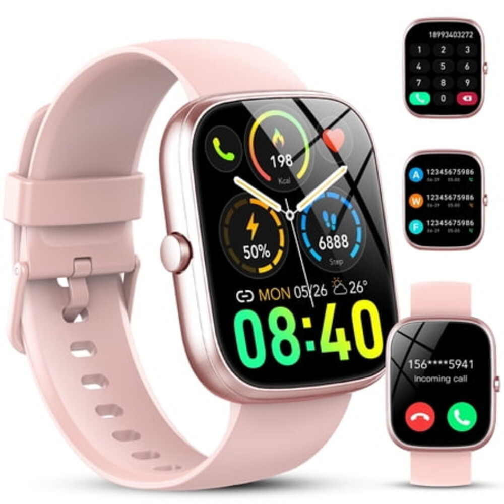 2026 NEW 1.91''HD Screen Smart Watch Compatible with Android and iPhone,Answer/Make Calls/100 Sports Modes/Message Reminder,IP68 Waterproof Fitness Tracker for Men Women, Gifts