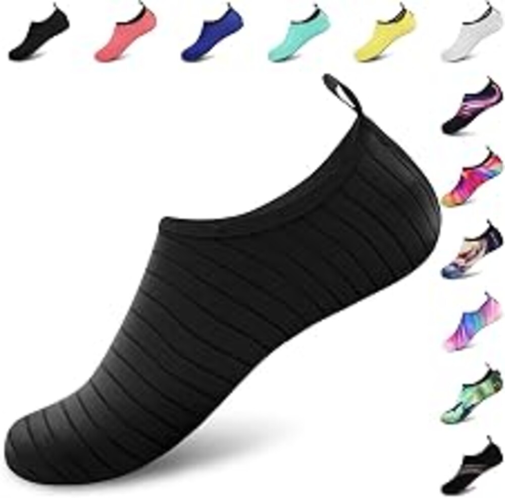 VIFUUR Water Shoes for Men Women Barefoot Quick Dry Aqua Socks Slip On | Lightweight, Breathable Upper, Flexible Sole, Drainage Design, Easy Slip-On Fit for Water Activities