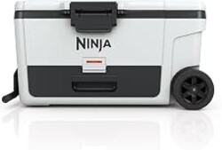 Ninja FrostVault, 65 Qt Wheeled Cooler with Cold Dry Zone, Integrated Fridge-Temp Storage Drawer, Premium Heavy-Duty Insulated, Keeps Ice for Days, Cloud White, FB265WH