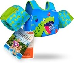 AEOCOO Puddle Float Jumper for Swiming, Toddler Swim Vest for Water Play, Pool Floats with Swimming Arm Floaties Swim Jacket & Water Wings for Kids Swimmies, Boys, Girls, Niños