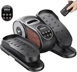MERACH Under Desk Elliptical, Leg Exerciser While Sitting for Seniors | Quiet Portable Electric Seated Pedal Exerciser Machine with Remote Control & 12-Speeds for Home Office