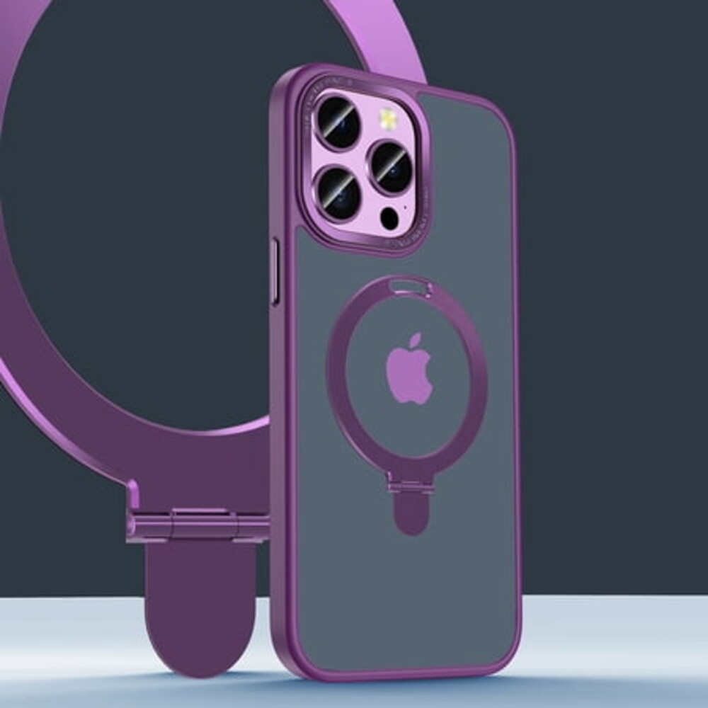 Allytech for iPhone 14 Pro Max Case with Magnetic Invisible Stand, Military Drop Protection Compatible with MagSafe Shockproof Slim Thin Protective Case for iPhone 14 Pro Max 6.7" 2022, Purple