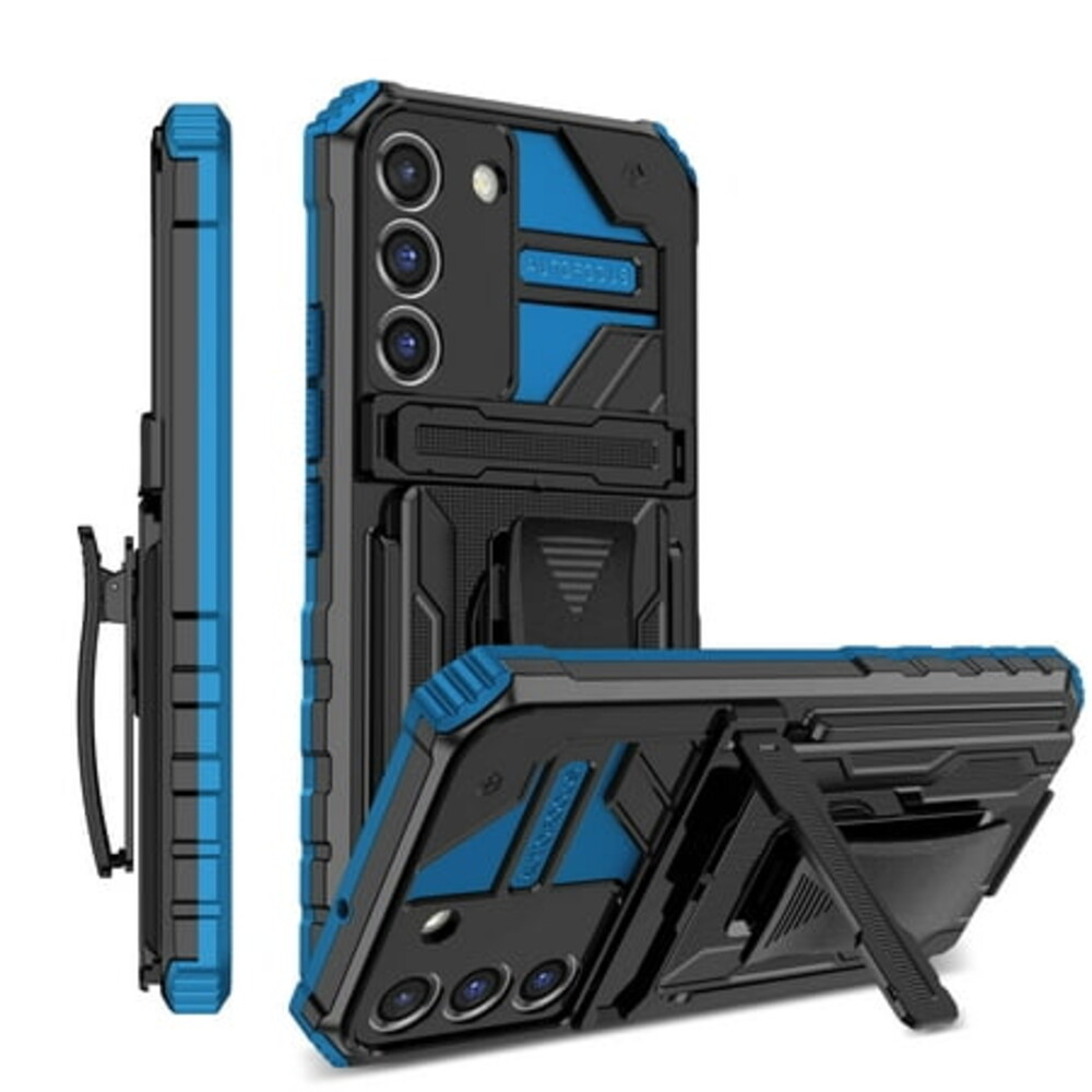 Allytech Heavy Duty Case for Samsung Galaxy A51 4G Rugged Hybrid Case with Built-in Kickstand Rotating Belt Clip Non-Slip Shockproof Case For Samsung Galaxy A51 4G,Blue