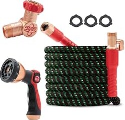 Pocket Hose Ballistic Double UV Edition 50 FT Expandable Garden Hose w/Pocket Pivot Swivel Connector, Anti-Burst Sleeve Reinforced w/Bulletproof Fiber, Lightweight, No-Kink, Compact, AS SEEN ON TV | 50 ft expandable hose w/ UV protection, anti-burst fiber sleeve, Pocket Pivot swivel connector, lightweight & kink-resistant