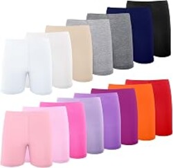 HOLLHOFF 15 Pack Girls Dance Shorts, Bike Shorts for Toddlers, Biker Cartwheel Under Dress Multicolor Girls Clothes