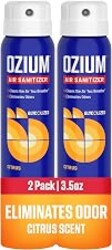 Ozium 3.5 Oz. Air Sanitizer and Odor Eliminator Spray | Room Odor Eliminator for Home, Car, and Office, Citrus Air Cleaner, 2 Pack