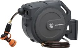 Giraffe Tools Retractable Garden Hose Reel 1/2"78FT Wall Mount Auto Rewind | Any Length Lock,Auto Rewind System,180° Swivel Bracket,Heavy Duty Hybrid Hose,Easy to Assemble,7 Spray Patterns
