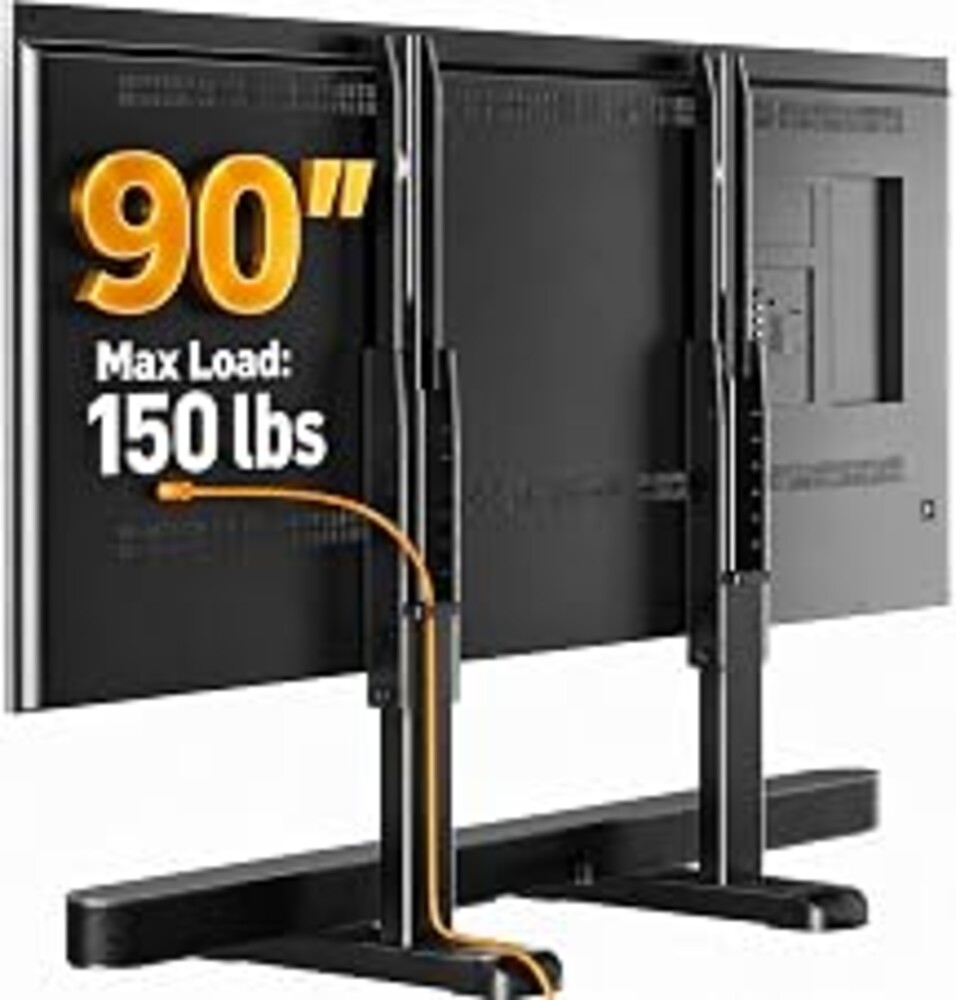 Perlegear Universal TV Stand Legs for 37–90 inch TVs up to 150 lbs | 8 Height Adjustable, TV Legs Replacement Suitable for Soundbar, Max VESA 800 x 500mm,Livingroom & Bedroom, PGTVS20