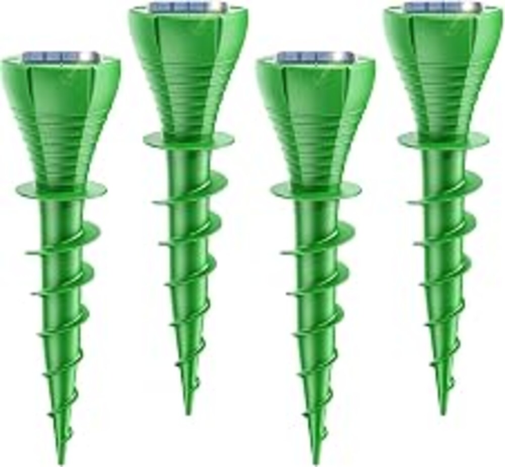 Solar Powered Mole Repellent Outdoor, 4 Pack Snake Repellent for Yard | Ultrasonic Vole Repeller for Yard, Effective Deterrent Gopher, Groundhog for Garden Lawn